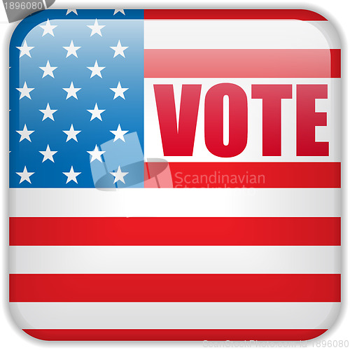 Image of United States Election Vote Button.