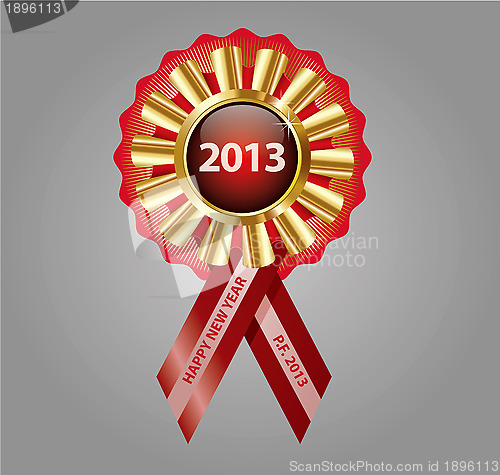 Image of New Year decoration elements/label/