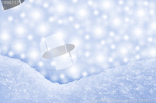 Image of Detail of snowdrift and  sparkling background