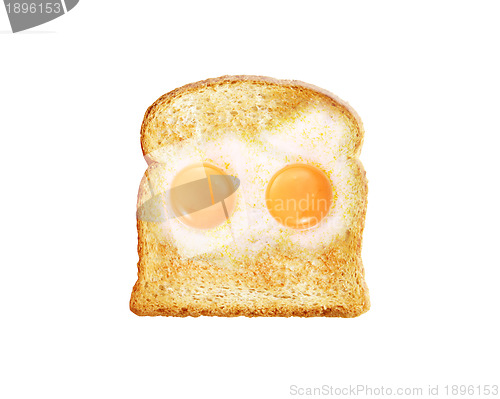 Image of fried egg with toast 