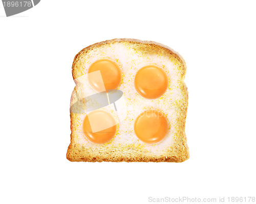 Image of fried egg with toast 