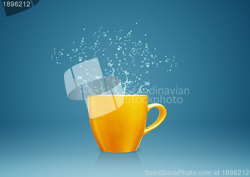 Image of mug with water splashes