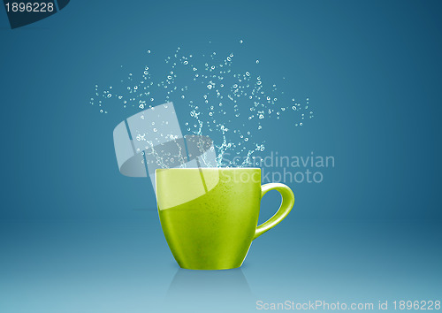 Image of mug with water splashes