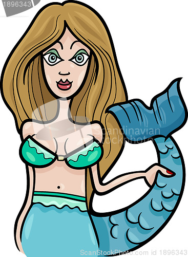 Image of woman cartoon illustration pisces sign