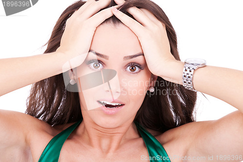 Image of excited young woman 