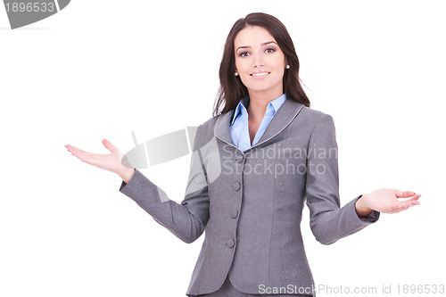 Image of business woman welcoming