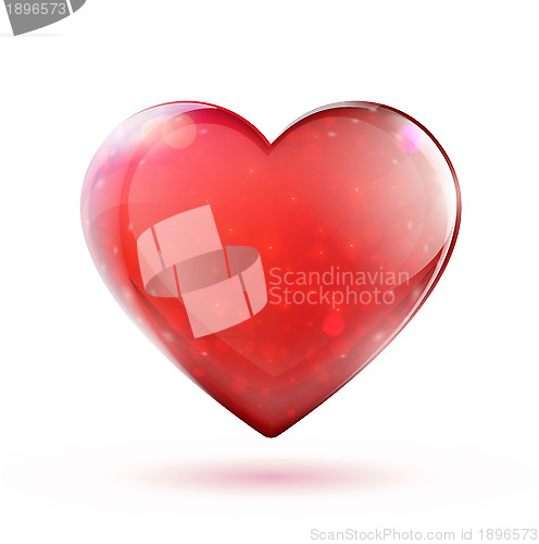 Image of red glossy heart 