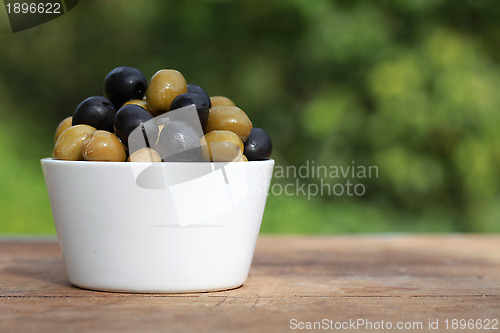 Image of Green and black olives