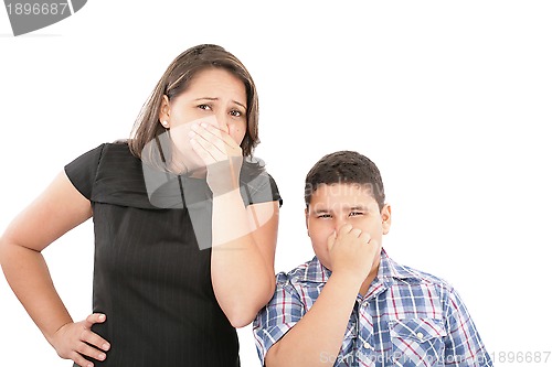 Image of Covering them nose after a bad smell 