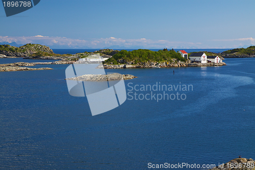 Image of Rocky islets with fishing port
