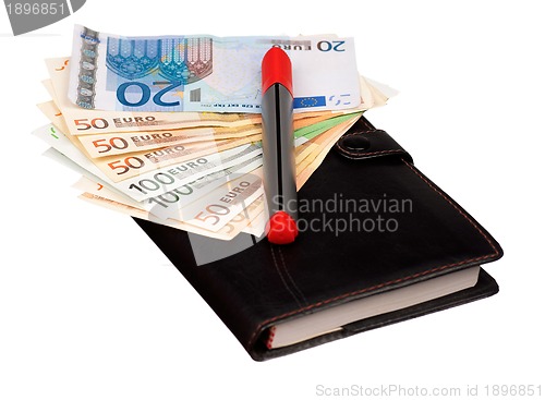 Image of Money and notepad