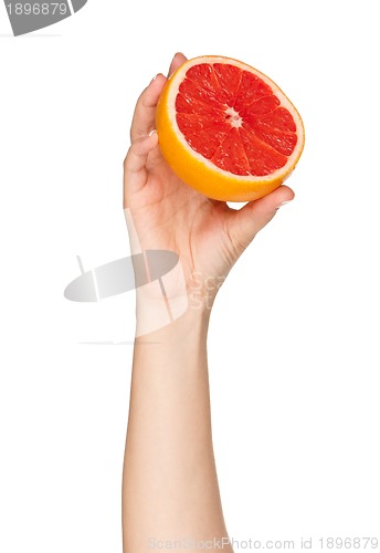 Image of Hand with grapefruit