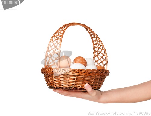 Image of Basket with eggs