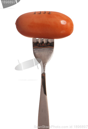 Image of Sausage on fork