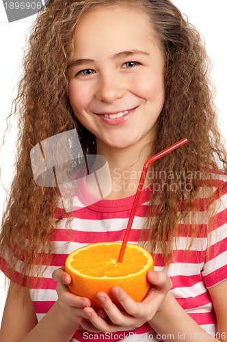 Image of Girl with orange juice