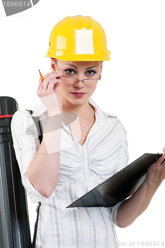 Image of Girl with hard hat