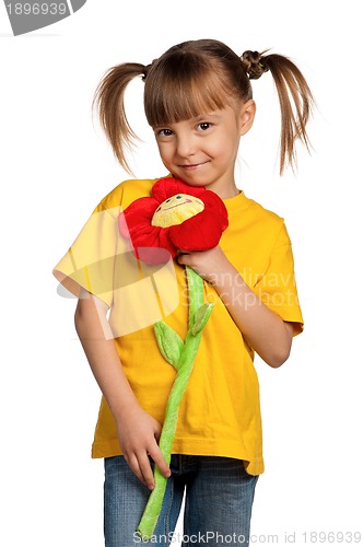 Image of Girl with flower