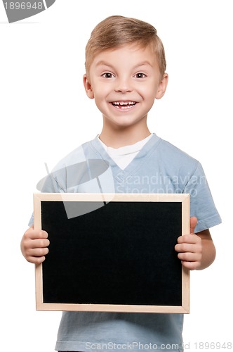 Image of Boy with blackboard