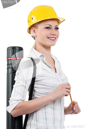Image of Girl with hard hat