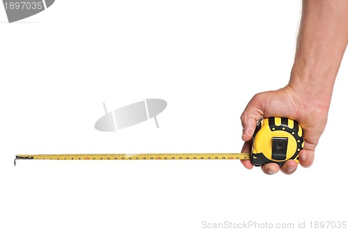 Image of Hand with tape measure