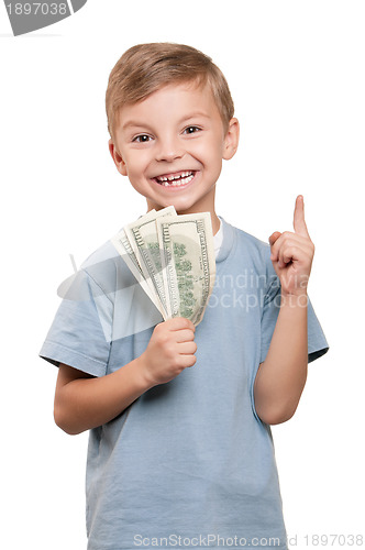 Image of Boy with dollars