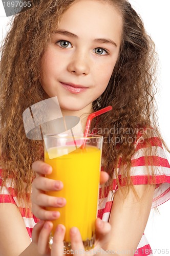 Image of Girl with orange juice