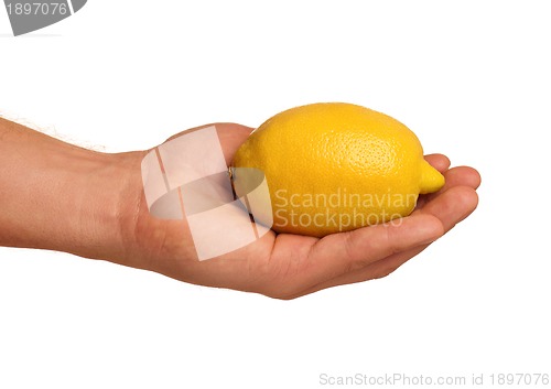 Image of Hand with lemon