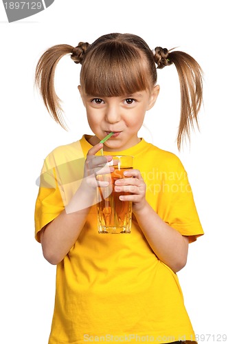 Image of Girl with apple juice