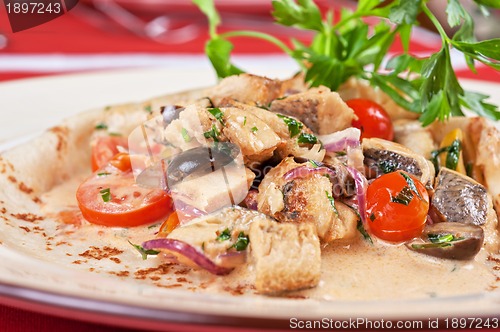 Image of pled fish pancake