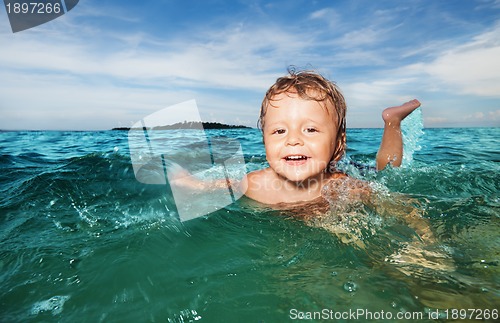 Image of Summer, swimming, vacation, kid