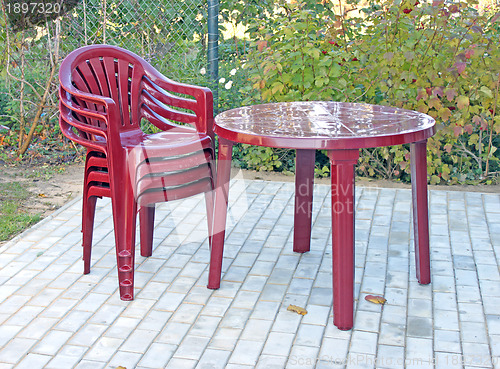 Image of Plastic furniture