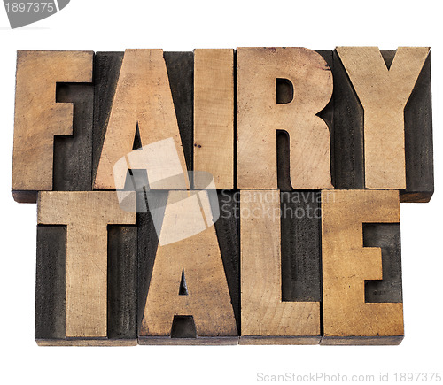 Image of fairy tale in wood type