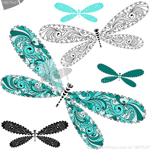 Image of Set lace vintage dragonflies