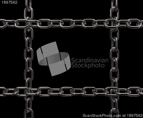 Image of metal chains frame