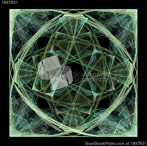 Image of Abstract Fractal Art Green Square Scramble Object