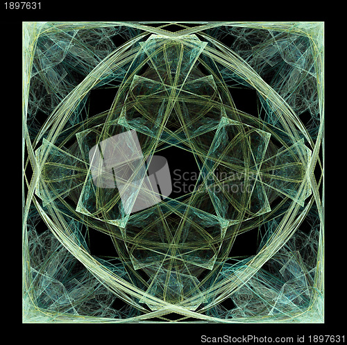 Image of Abstract Fractal Art Green Square Scramble Object