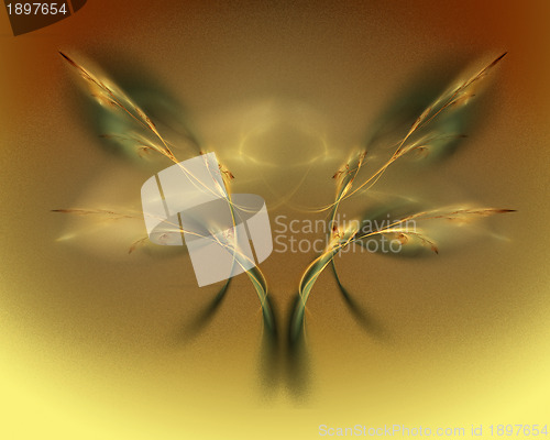 Image of Abstract Grain Silhouetted Image