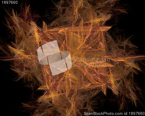 Image of Abstract Fractal Art Brown Scrambled Choas Object