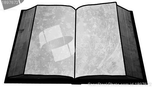 Image of Black and White Empty Blank Book Image