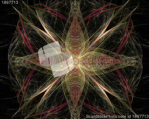 Image of Abstract Fractal Art Scrambled Flower Object