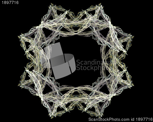 Image of Abstract Fractal Art Circular Flower Object