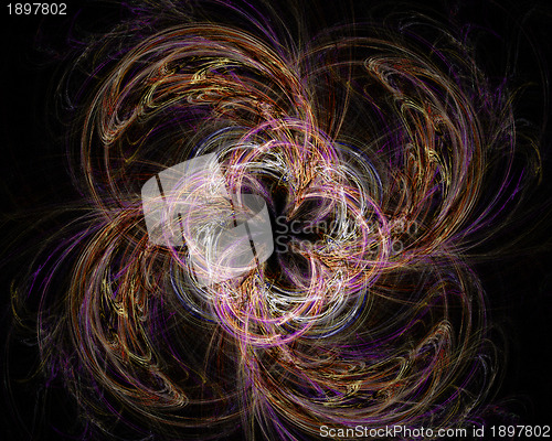 Image of Abstract Fractal Art Twirl Flower Object