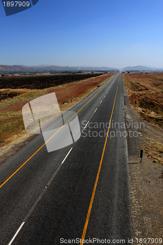 Image of Open Freeway Through Rural Area