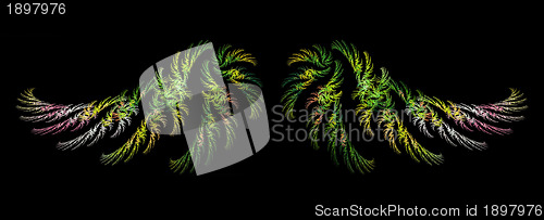 Image of Abstract Fractal Art Winged Object