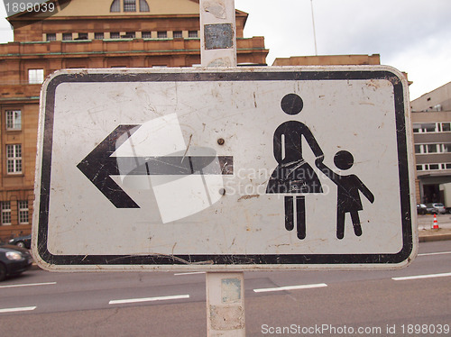 Image of Pedestrian area sign