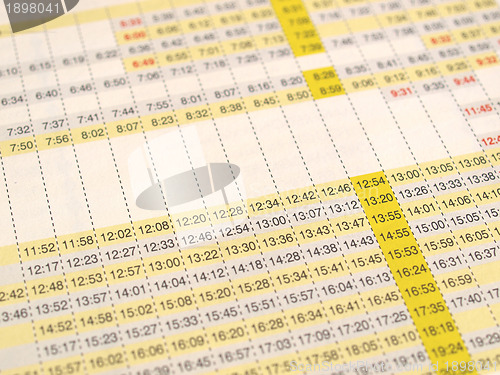 Image of Timetable