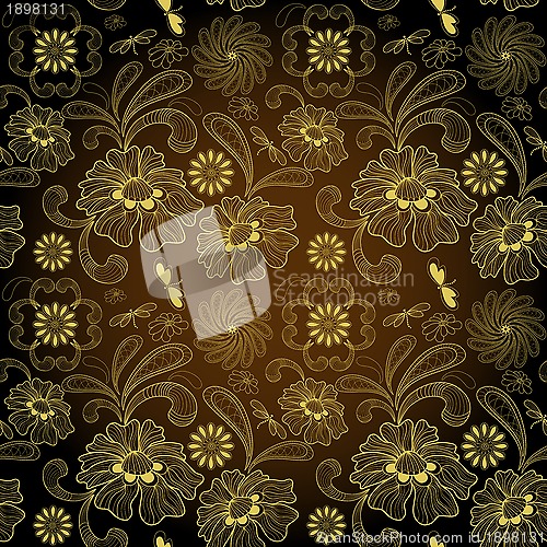 Image of Seamless dark vintage pattern