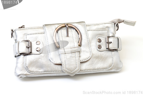 Image of Modern silver clutch purse
