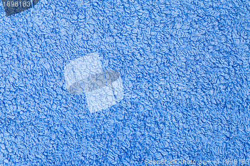Image of Abstract background of blue towels