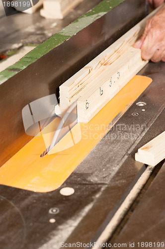 Image of Carpenter hands at work